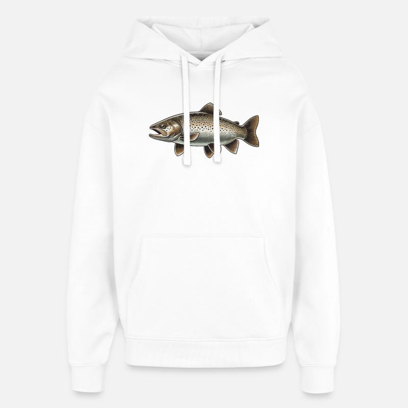 Truite - Sweat à capuche unisexe Stanley/Stella Oversized - blanc