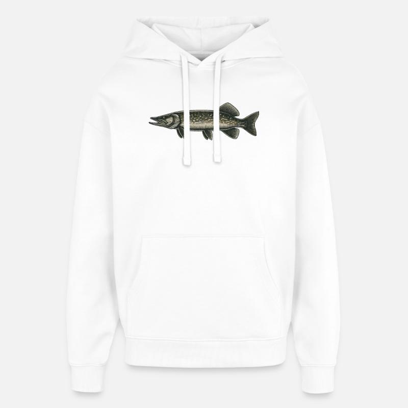 Hecht - Oversized Unisex Hoodie von Stanley/Stella - Weiß