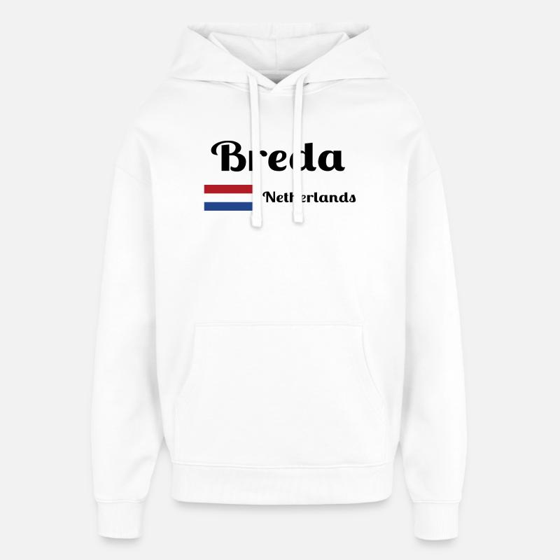 Breda Niederlande - Stilvolle Drucke - Oversized Unisex Hoodie von Stanley/Stella - Weiß