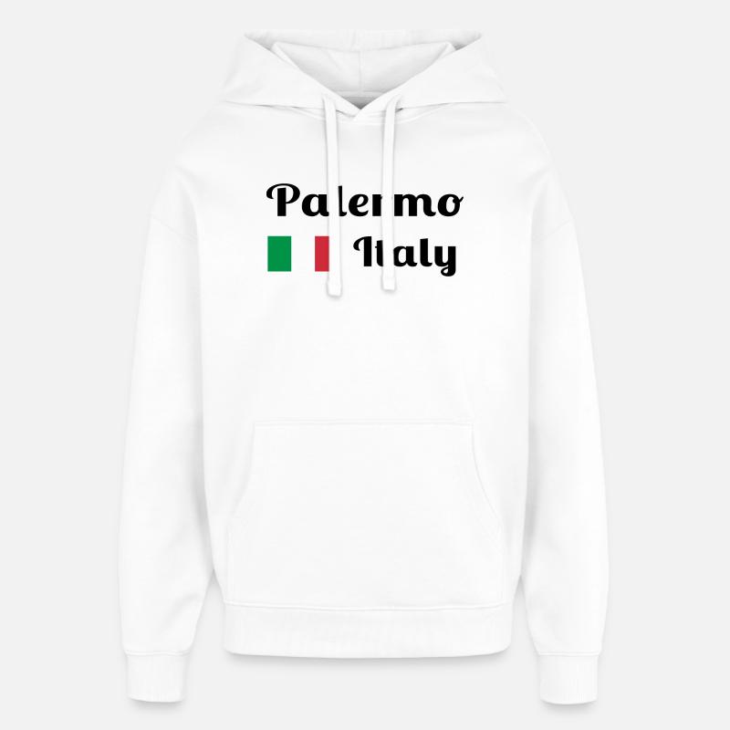 Palerme, Italie - Imprimés élégants - Sweat à capuche unisexe Stanley/Stella Oversized - blanc
