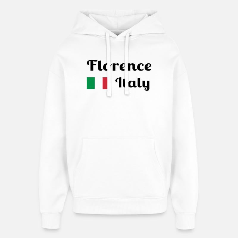 Florence, Italie - Imprimés élégants - Sweat à capuche unisexe Stanley/Stella Oversized - blanc