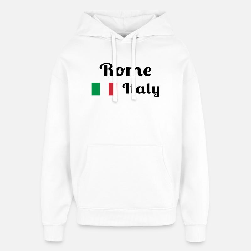 Rome, Italie - Imprimés élégants - Sweat à capuche unisexe Stanley/Stella Oversized - blanc