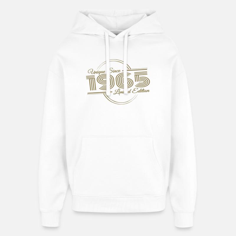 Édition limitée Anniversary Retro 1965 - Sweat à capuche unisexe Stanley/Stella Oversized - blanc