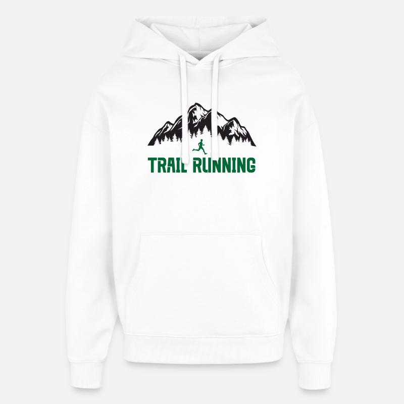 Course sur sentier - Sweat à capuche unisexe Stanley/Stella Oversized - blanc