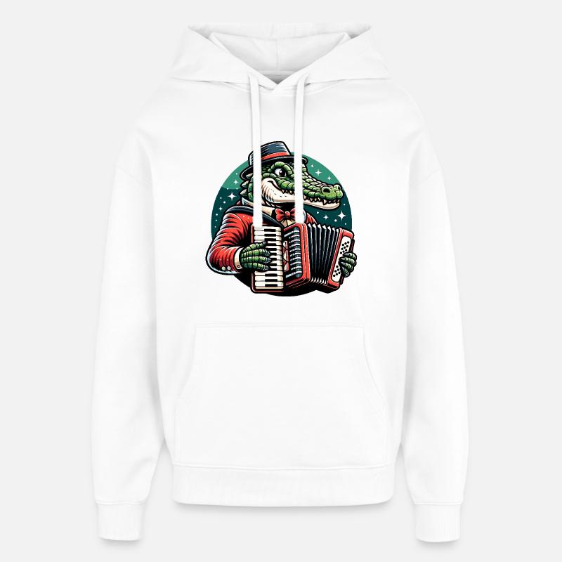Crocodile Russe en Russe Crocodiles Russes - Sweat à capuche unisexe Stanley/Stella Oversized - blanc