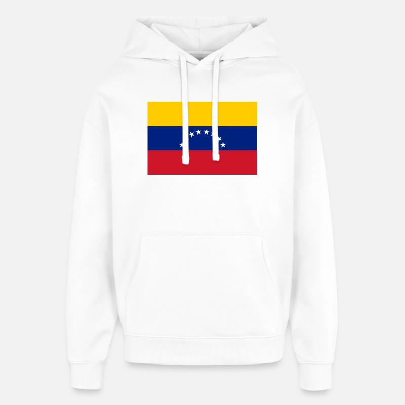 Venezuela - Sweat à capuche unisexe Stanley/Stella Oversized - blanc