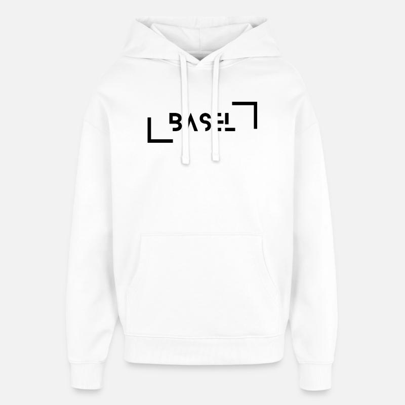 Noir de Bâle - Sweat à capuche unisexe Stanley/Stella Oversized - blanc