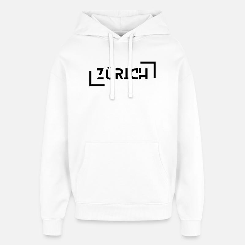 Zurich - Sweat à capuche unisexe Stanley/Stella Oversized - blanc