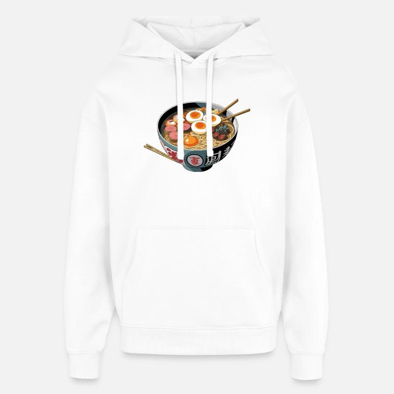 Bol de ramen Impression d’art - Sweat à capuche unisexe Stanley/Stella Oversized - blanc
