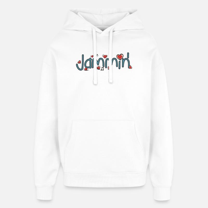 Jammin' - Oversized Unisex Hoodie by Stanley/Stella - white