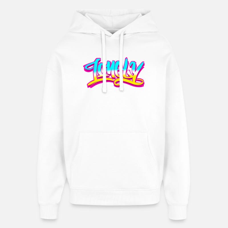 Graffiti solitaire - Sweat à capuche unisexe Stanley/Stella Oversized - blanc