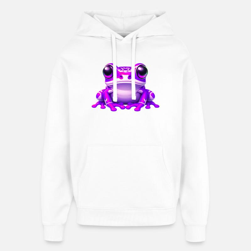 Grenouille - Sweat à capuche unisexe Stanley/Stella Oversized - blanc