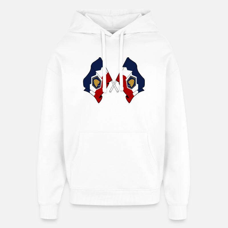 Deux drapeaux traversent l’Utah - Sweat à capuche unisexe Stanley/Stella Oversized - blanc