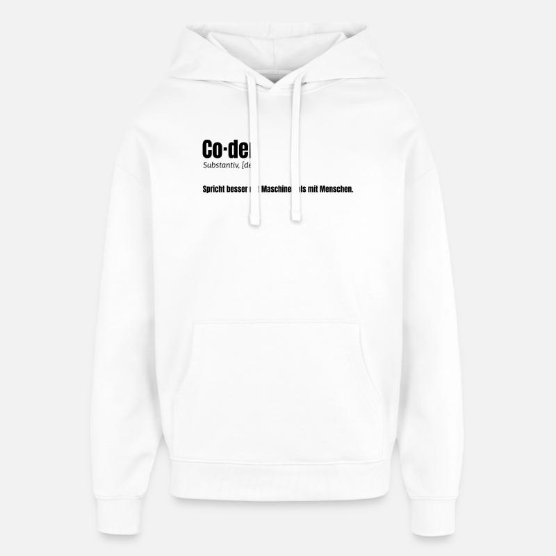 Coder - witziges Design für Entwickler - Oversized Unisex Hoodie von Stanley/Stella - Weiß