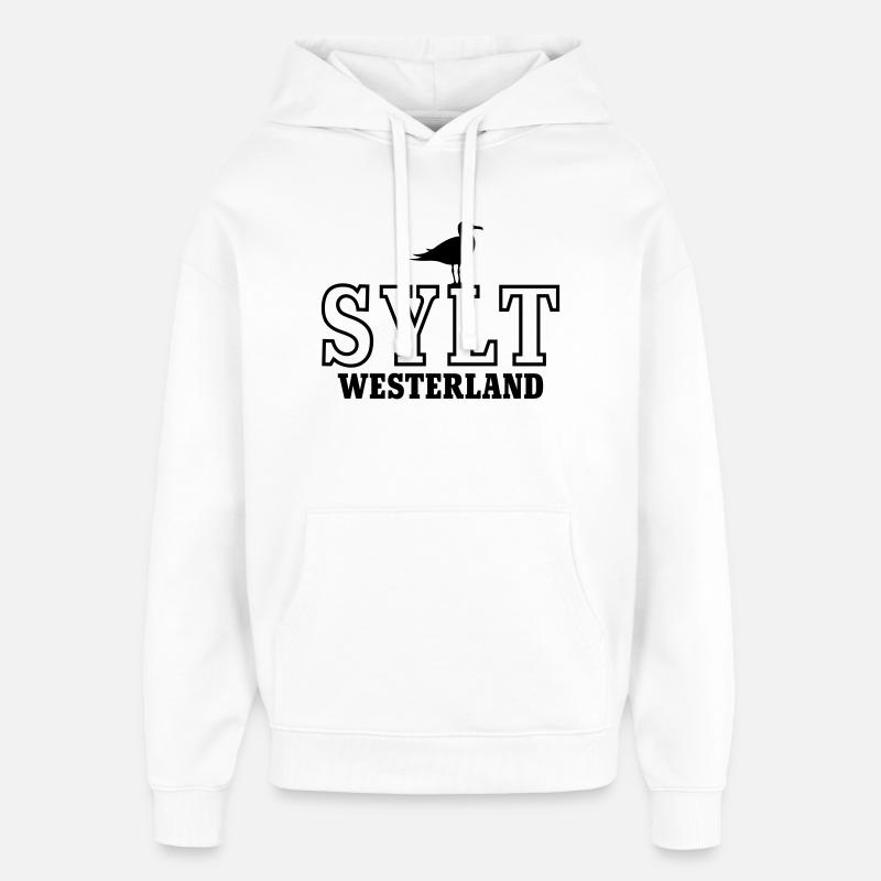 Sylt Westerland - Sweat à capuche unisexe Stanley/Stella Oversized - blanc