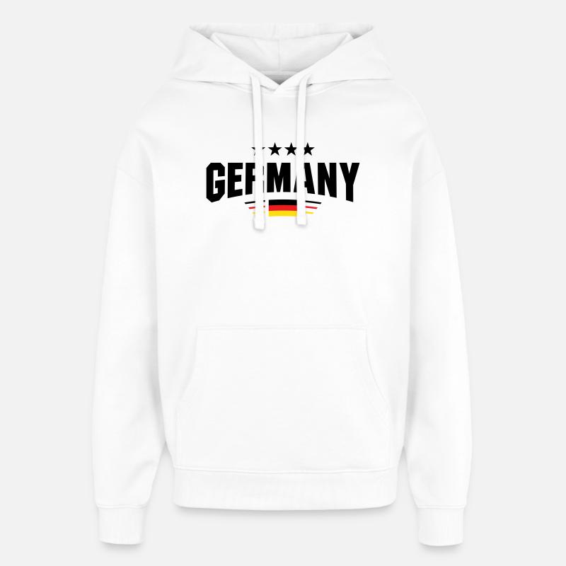 Courbe du ventilateur en Allemagne - Sweat à capuche unisexe Stanley/Stella Oversized - blanc