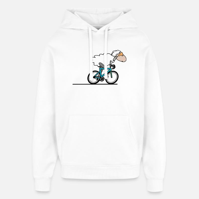 Vélo de route Cyclisme - Sweat à capuche unisexe Stanley/Stella Oversized - blanc