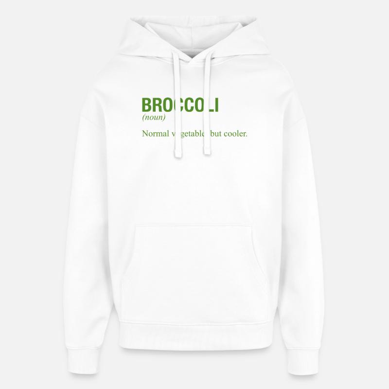 BROCCOLI Brokkoli - Sweat à capuche unisexe Stanley/Stella Oversized - blanc