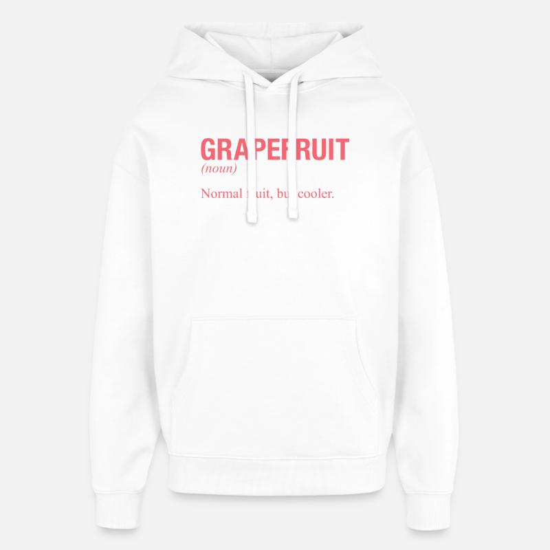 PAMPLEMOUSSE Pampelmuse - Sweat à capuche unisexe Stanley/Stella Oversized - blanc