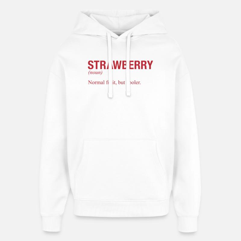 FRAISE Erdbeere - Sweat à capuche unisexe Stanley/Stella Oversized - blanc