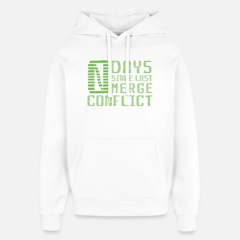 Merge Conflict Software Developer Entwickler Geek - Oversized Unisex Hoodie von Stanley/Stella - Weiß