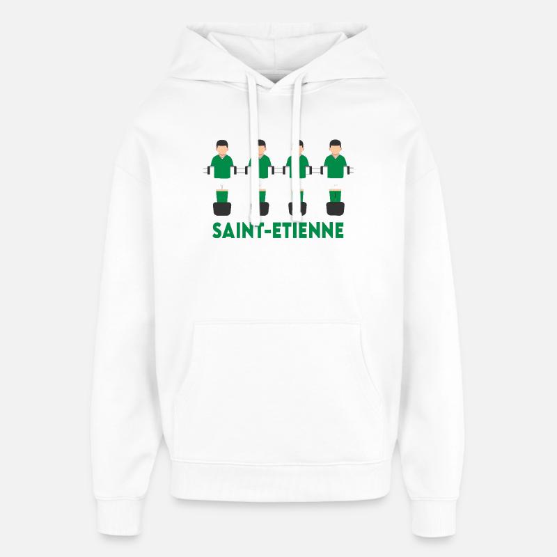 Saint-Etienne - Sweat à capuche unisexe Stanley/Stella Oversized - blanc