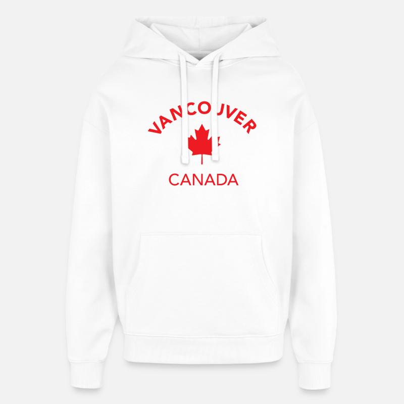 VANCOUVER, CANADA - Sweat à capuche unisexe Stanley/Stella Oversized - blanc