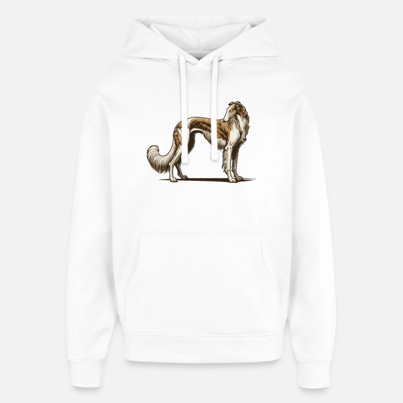 Barsoi - Oversized Unisex Hoodie von Stanley/Stella - Weiß