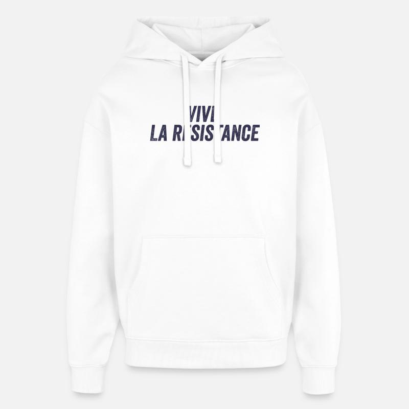 Vive la résistance féminisme - Sweat à capuche unisexe Stanley/Stella Oversized - blanc
