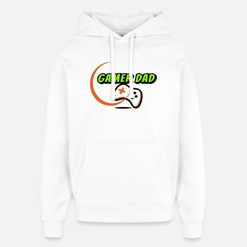 Gamer dad - Sweat à capuche unisexe Stanley/Stella Oversized - blanc