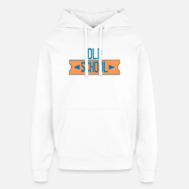 old school - Sweat à capuche unisexe Stanley/Stella Oversized - blanc