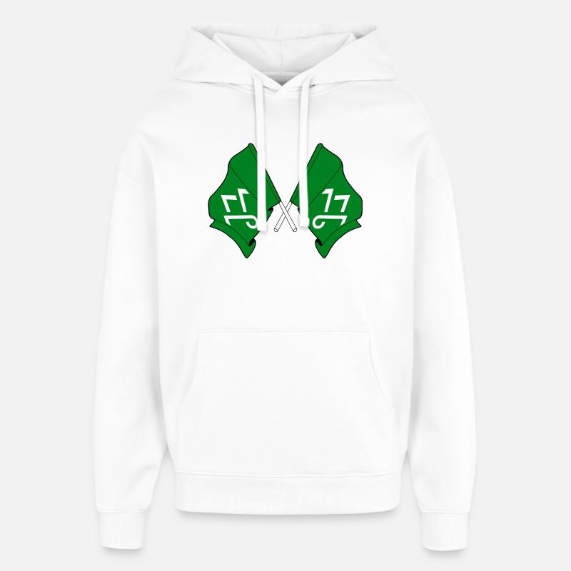 Drapeaux croisés de la province d’Innlandet - Sweat à capuche unisexe Stanley/Stella Oversized - blanc