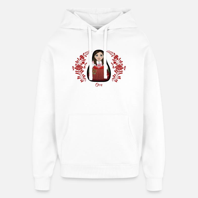 OreKulla - Sweat à capuche unisexe Stanley/Stella Oversized - blanc