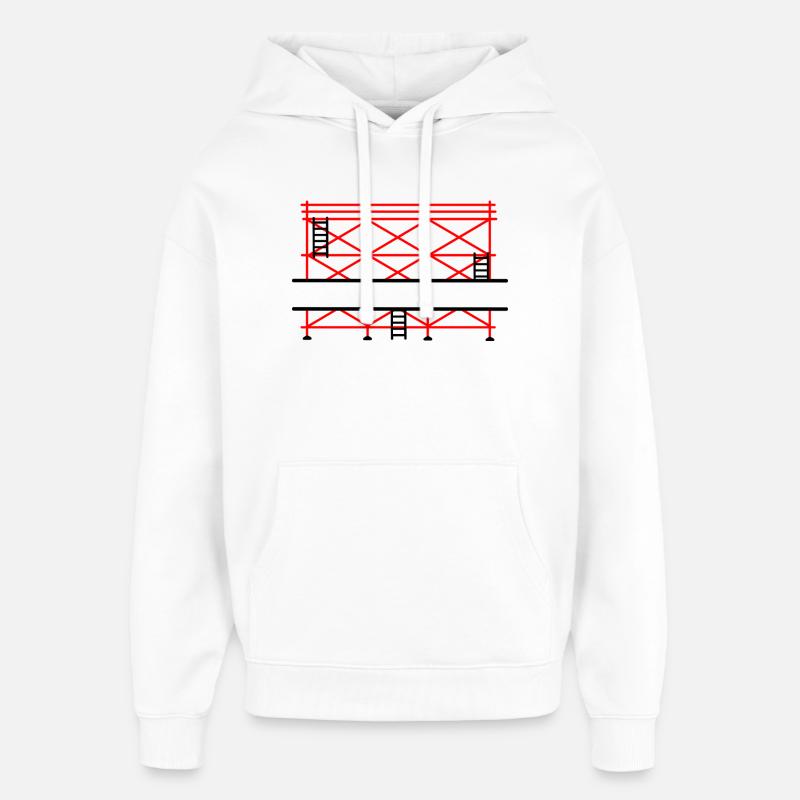 Bannière d’échafaudage pour constructeur d’échafaudages - Sweat à capuche unisexe Stanley/Stella Oversized - blanc