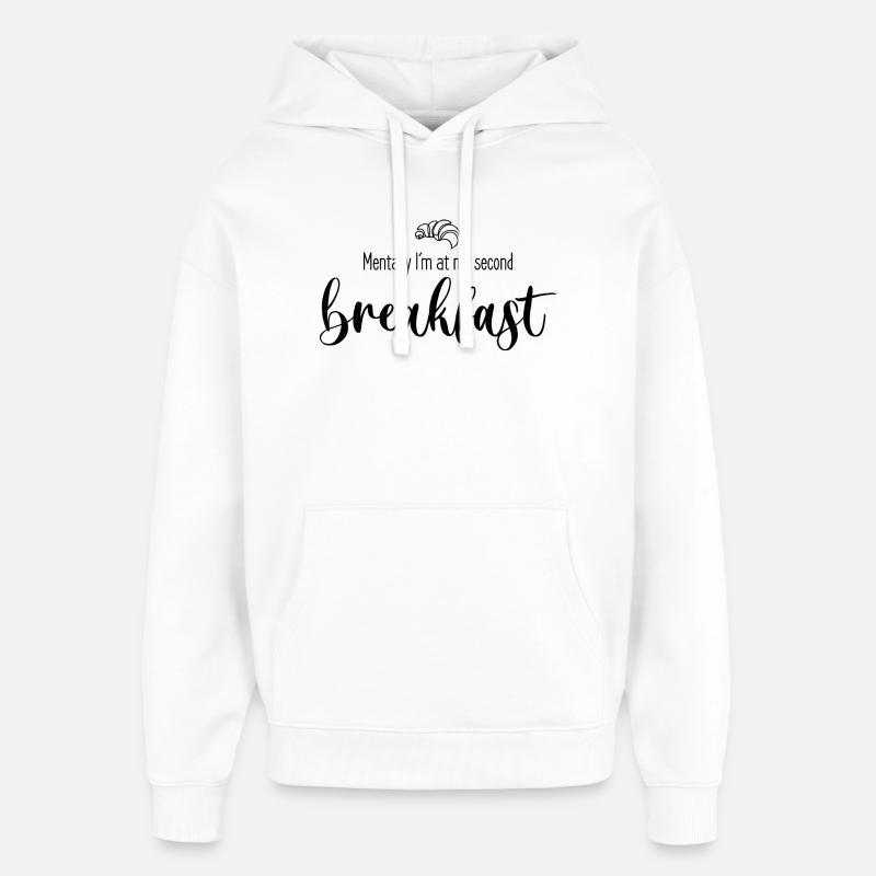 Second breakfast - Oversized Unisex Hoodie by Stanley/Stella - white
