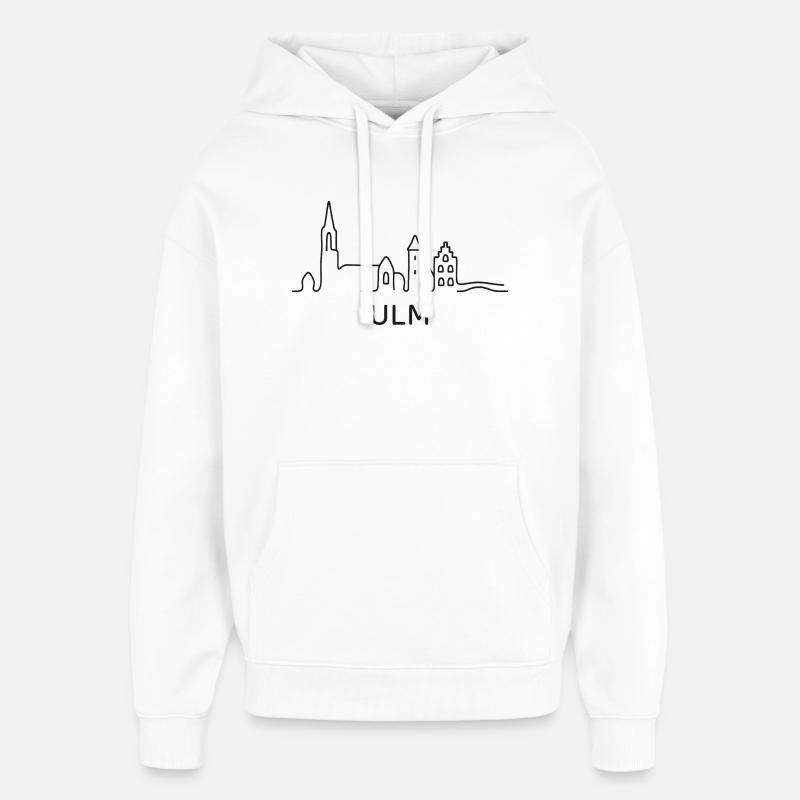 Horizon d’Ulm - Sweat à capuche unisexe Stanley/Stella Oversized - blanc