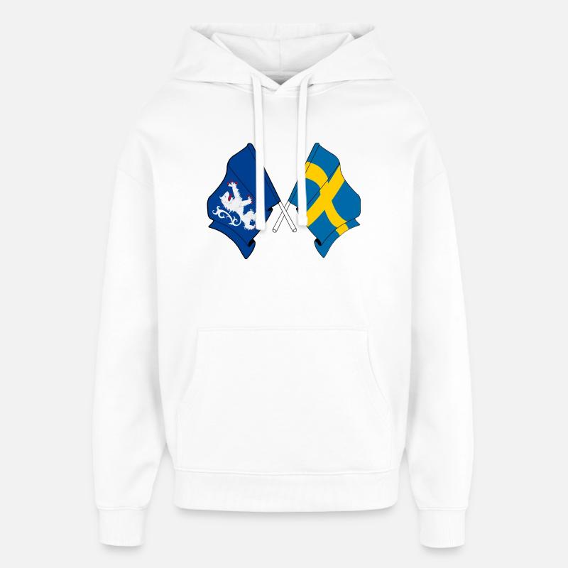 Halland et la Suède – Un tout - Sweat à capuche unisexe Stanley/Stella Oversized - blanc