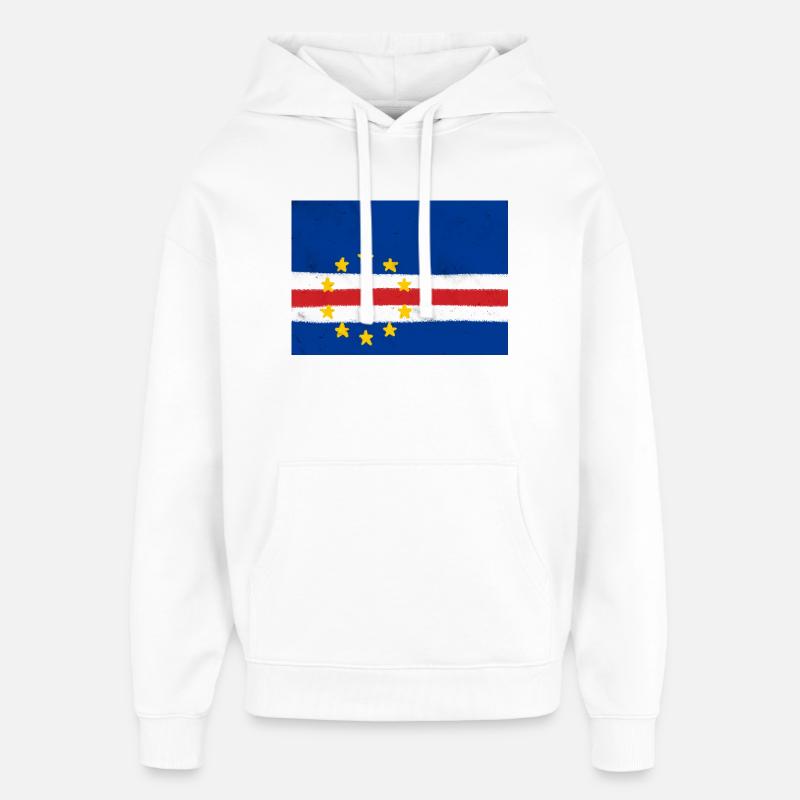 Drapeau du Cap-Vert - Sweat à capuche unisexe Stanley/Stella Oversized - blanc