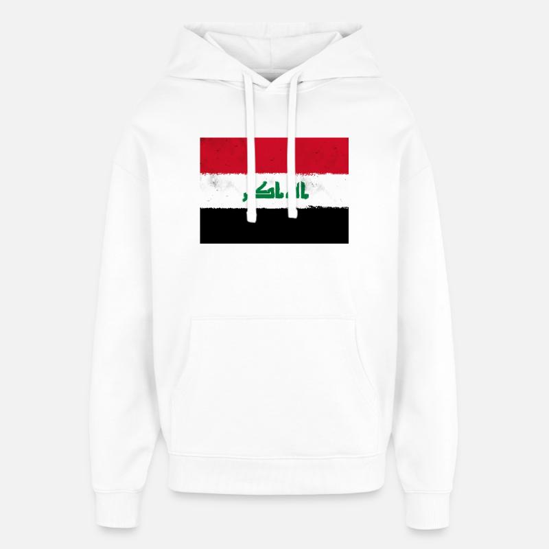 Drapeau de l’Irak - Sweat à capuche unisexe Stanley/Stella Oversized - blanc