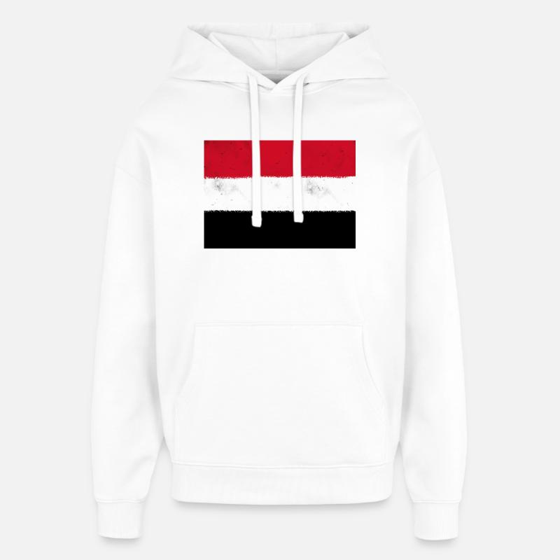 Drapeau du Yémen - Sweat à capuche unisexe Stanley/Stella Oversized - blanc