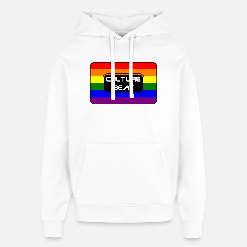 Kultur Beat Pride Logo - Oversized Unisex Hoodie von Stanley/Stella - Weiß
