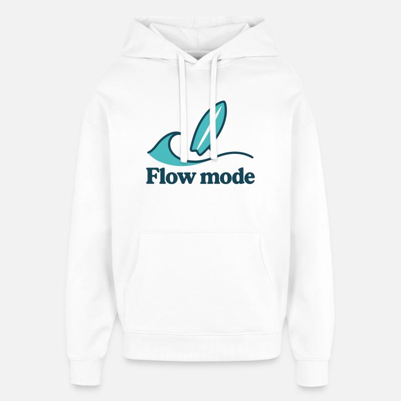 Mode d’écoulement - Sweat à capuche unisexe Stanley/Stella Oversized - blanc
