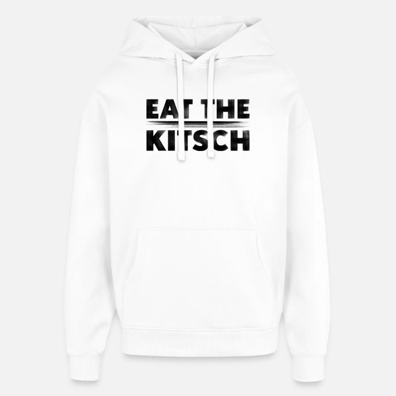 MANGEZ LE KITSCH - Sweat à capuche unisexe Stanley/Stella Oversized - blanc