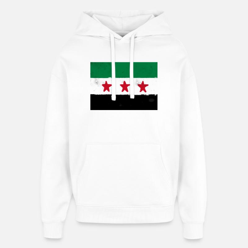 Drapeau de la Syrie - Sweat à capuche unisexe Stanley/Stella Oversized - blanc