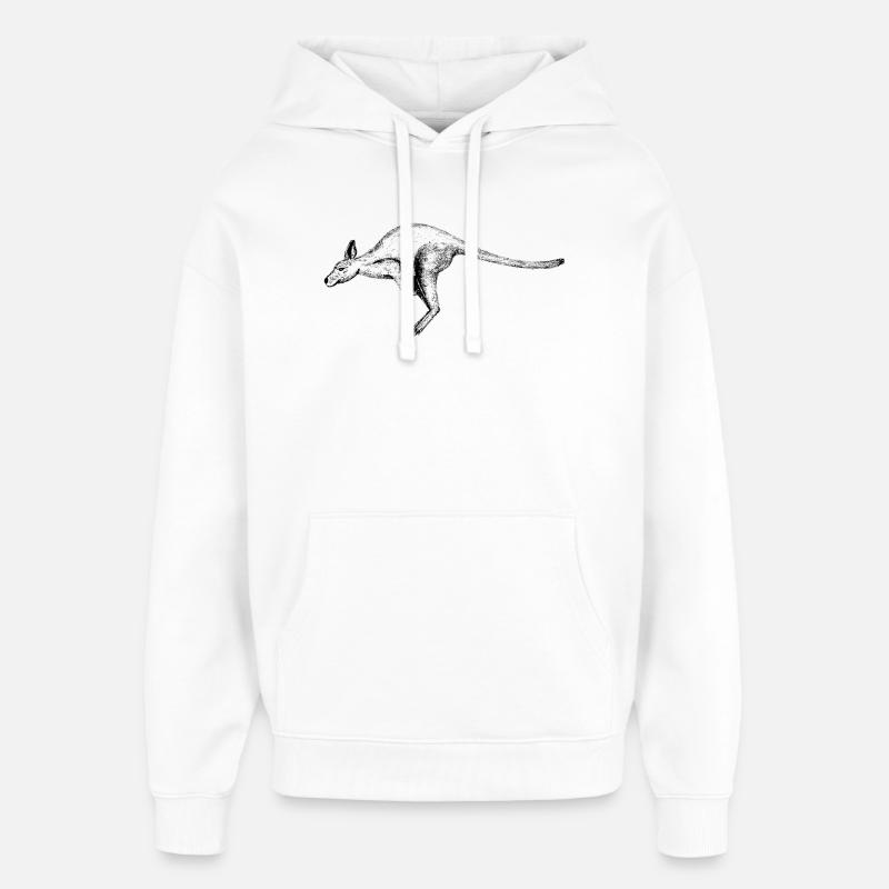 Kangourou - Sweat à capuche unisexe Stanley/Stella Oversized - blanc