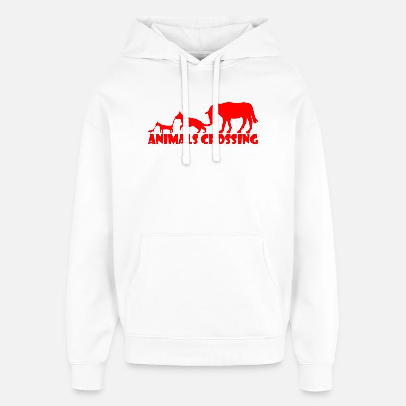 Conception de silhouettes d’aventure animale - Sweat à capuche unisexe Stanley/Stella Oversized - blanc