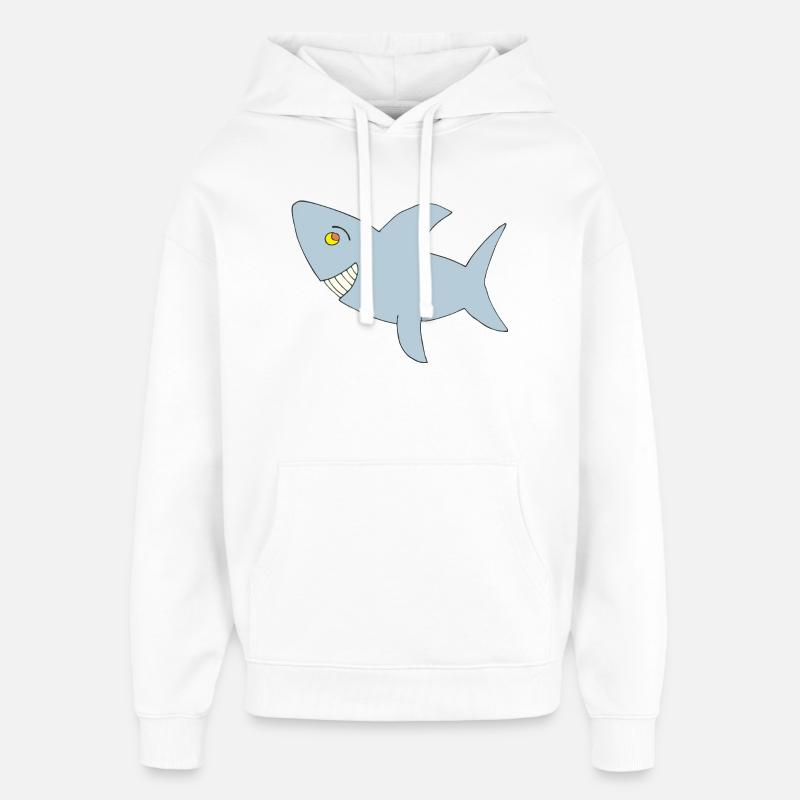 Requin Big One - Sweat à capuche unisexe Stanley/Stella Oversized - blanc