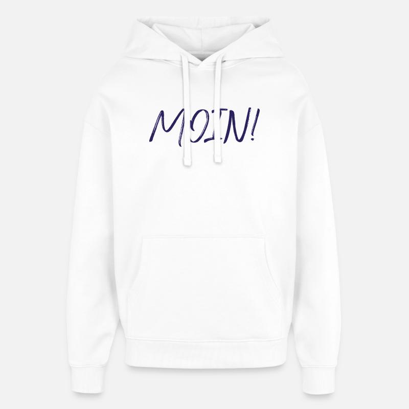 MOIN, marine - Sweat à capuche unisexe Stanley/Stella Oversized - blanc