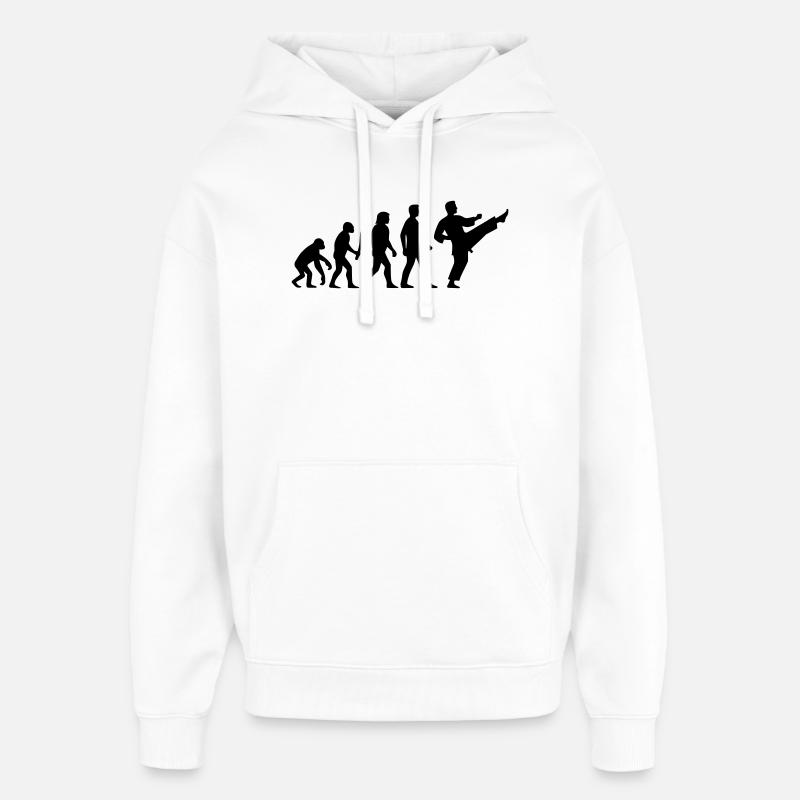 Karate Evolution - Oversized Unisex Hoodie von Stanley/Stella - Weiß
