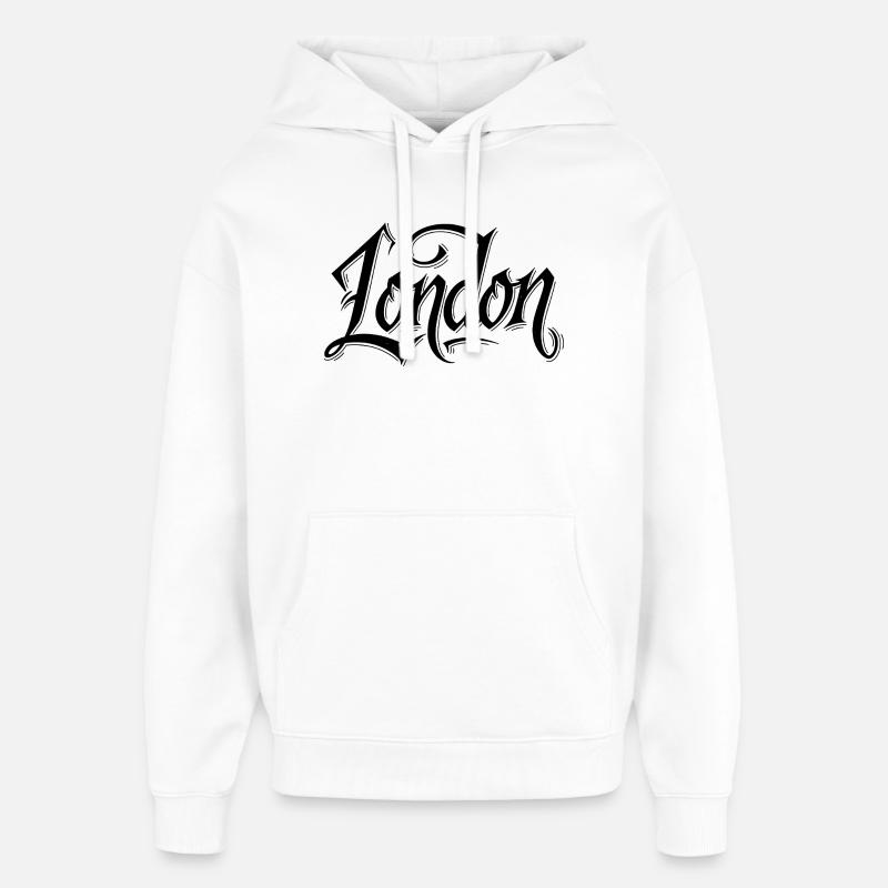 Londres - Sweat à capuche unisexe Stanley/Stella Oversized - blanc